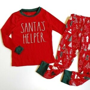 Rae Dunn Santas Helper PJs 4 Red Holiday
